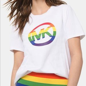 Michael Kors rainbow logo T-shirt